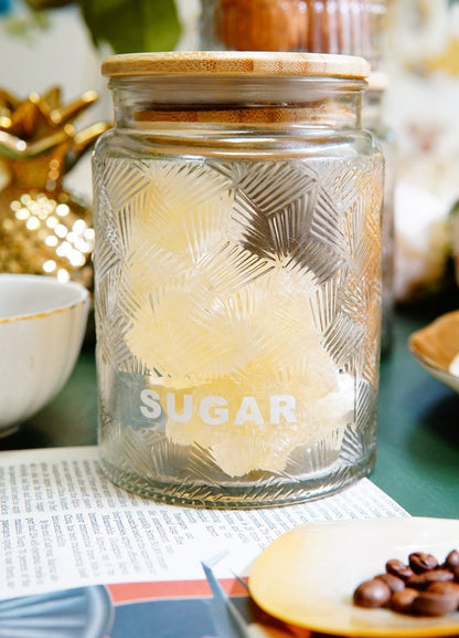 Metal Glass Storage Jar Coffee Tea Cans Kitchen Supplies Table Decoration