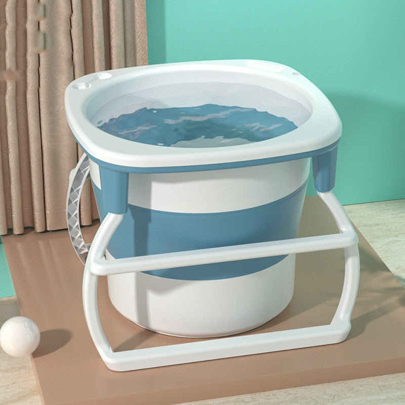 The Shower Bucket Can Be Folded For Adults