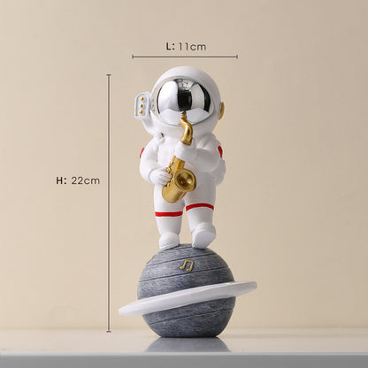 Accesorios de decoración del hogar Figuras de astronauta de resina nórdica