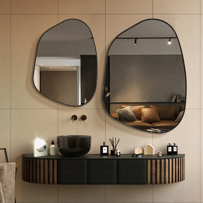 Miroir décoratif à vent, filet de maquillage mural créatif, salle de bain de célébrité