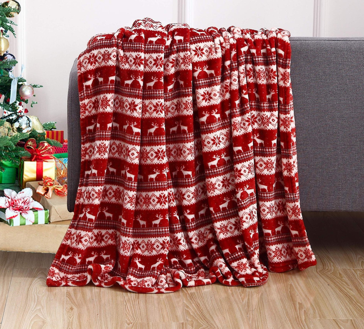 Couverture imprimée de Noël, bonhomme de neige, père Noël, couverture d'hiver en flanelle double face pour canapé, châle de couchage