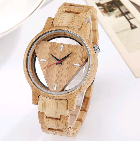 Nueva mesa de madera creativa reloj de madera de moda hueca