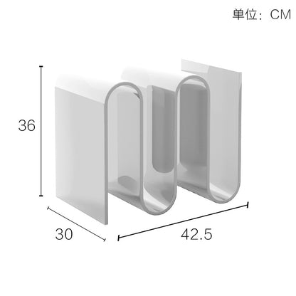 Style crème Transparent maison canapé chambre Table d'angle minimaliste salon porte-revues