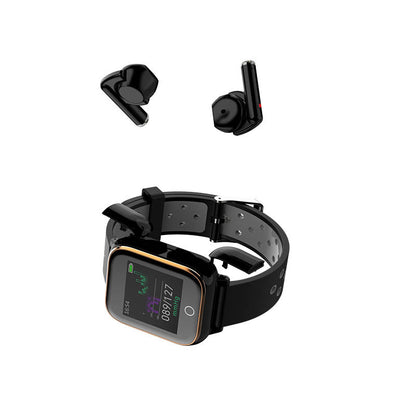 Reloj inteligente Bluetooth Auricular 2 en 1 BT 5.0 Llamada Frecuencia cardíaca Presión arterial para pulsera