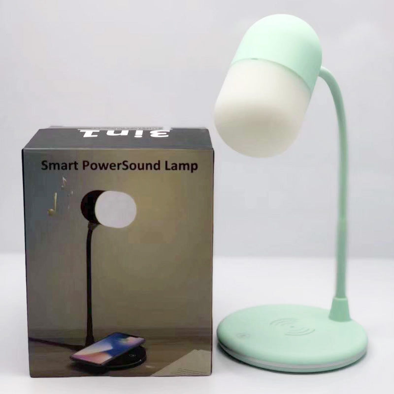 Lampe de table à chargement sans fil, haut-parleur Bluetooth