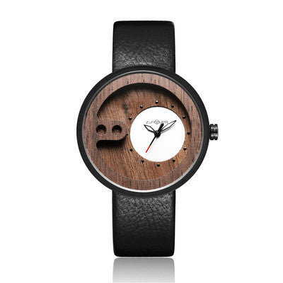 Reloj de madera de marca superior a la moda para hombre, reloj masculino con diseño hueco tallado exquisito, relojes de madera de cuarzo de cuero verde únicos