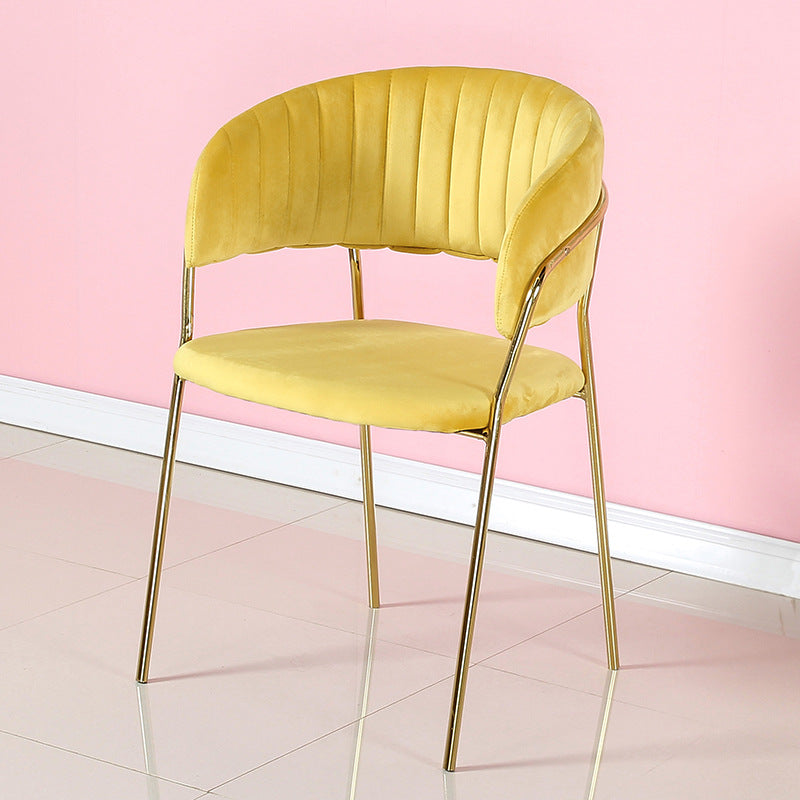 Chaise de salle à manger en velours de meubles d'hôtel élégants