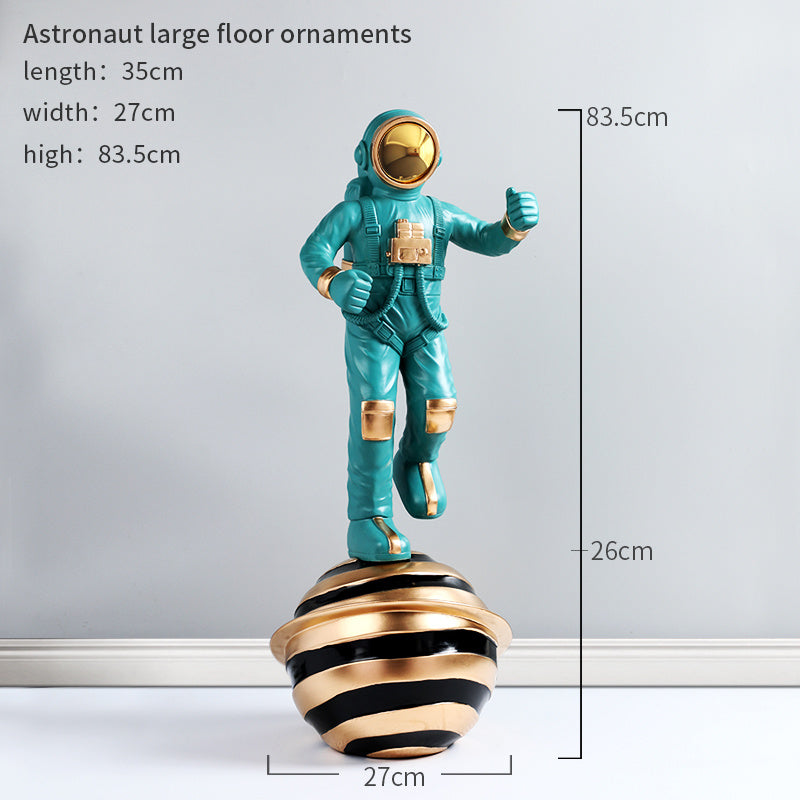 Decoración creativa de piso grande para sala de estar de astronauta