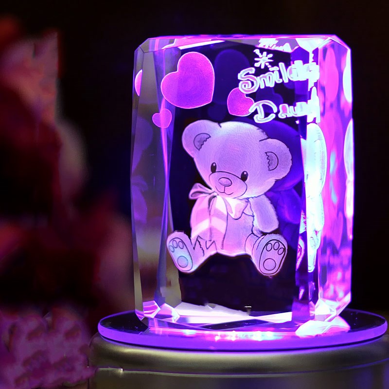 Lumières en cristal colorées pour cadeaux d'anniversaire pour garçons et filles