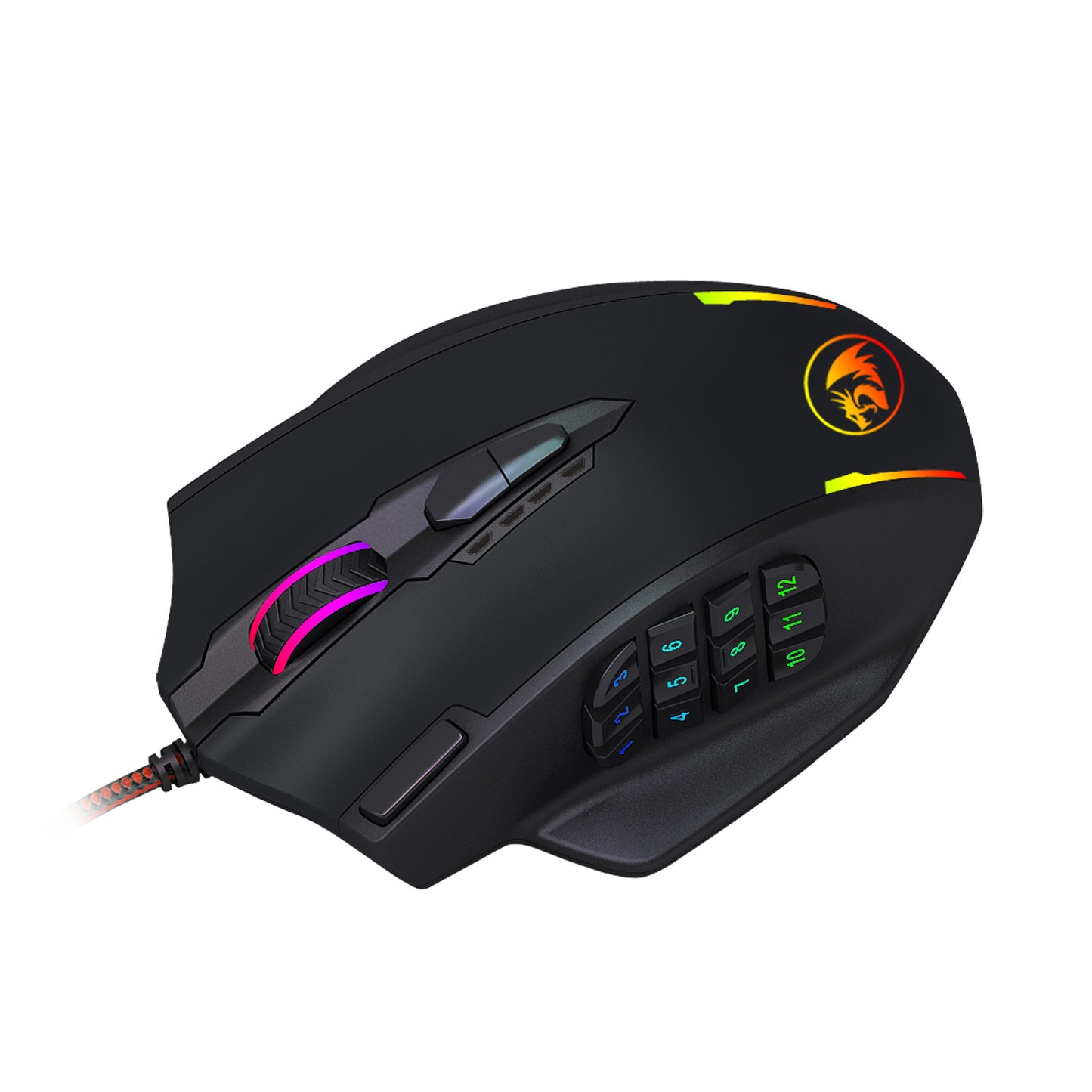 La macro à une main Red Dragon M908 définit la souris