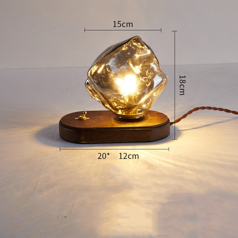 Lampe de table en glace, décoration de chevet, petite veilleuse