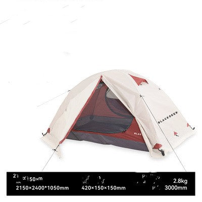 Outdoor Layer Storm-proof Wilderness Camping Hiking Travel Double Thickened Portable Four-season Hilly Tent