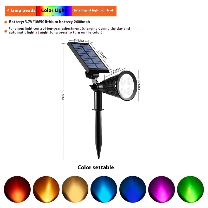 Luz solar para césped, resistente a la lluvia y muy brillante para exteriores