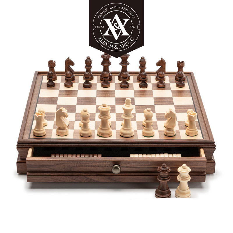 Fashion Walnut Chess And Checkers Suit