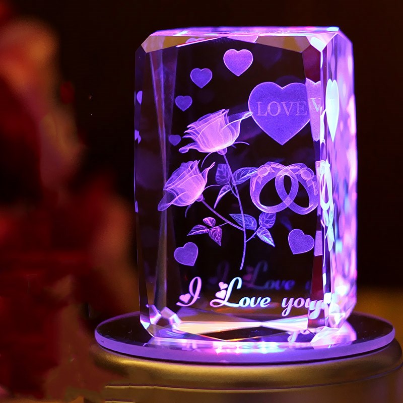 Lumières en cristal colorées pour cadeaux d'anniversaire pour garçons et filles