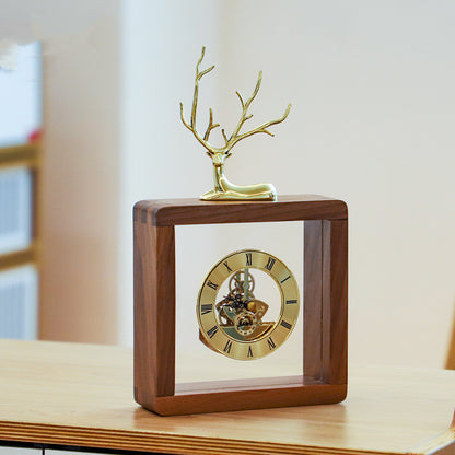 Living room study elk clock