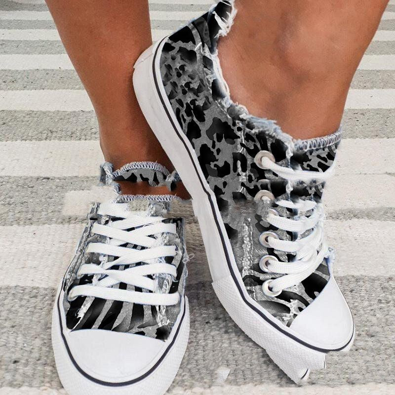 Halloween Skull Low-top Shoes Female Casual Flat Heel Round Head