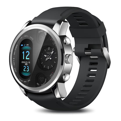 Smart watch with dual time zone display