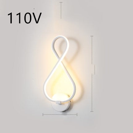 Lampe murale led nordique minimaliste, lampe de chevet pour chambre à coucher