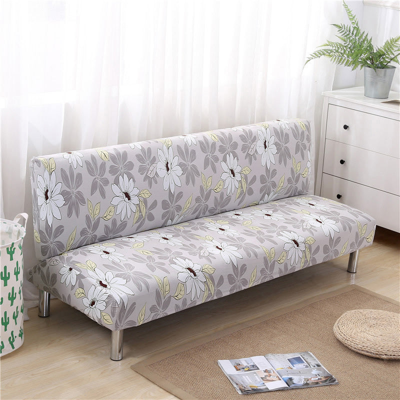 No armrest folding sofa bed cover