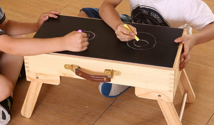 Table de jeu de rangement compatible avec les blocs, tableau pliant en bois sur mesure pour enfants