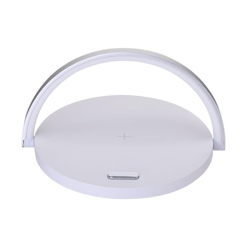 10w Wireless Charger Block Holder For Smart Phone Foldable Fast Charging Table Phone Stand Support With Led Table Lamp Portable