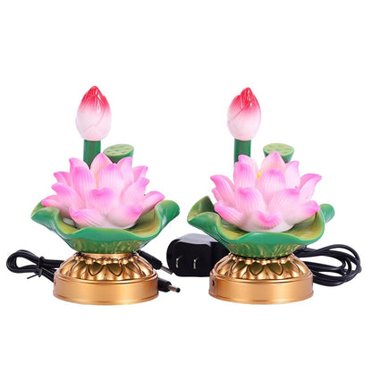 Lampe pilote à double usage à piles rechargeables Lotus colorée