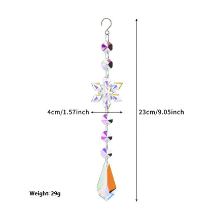 Christmas Tree Crystal Sun Catcher Acrylic Snowflake Window Decoration Pendant