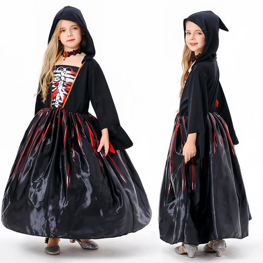 Halloween Children's Cos Witch Skull Clothing