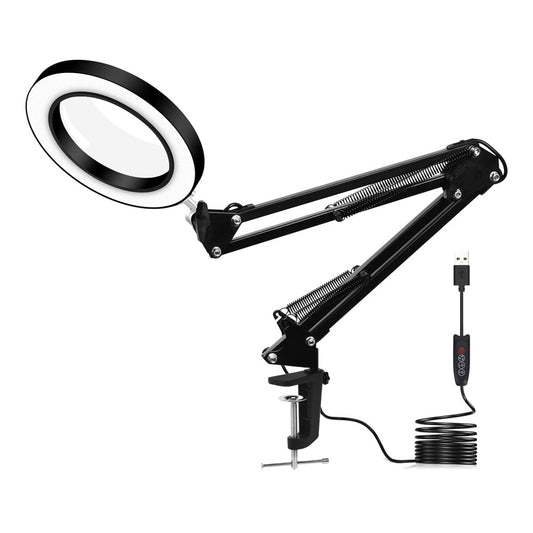 USB Desktop LED Magnifying Glass Table Lamp