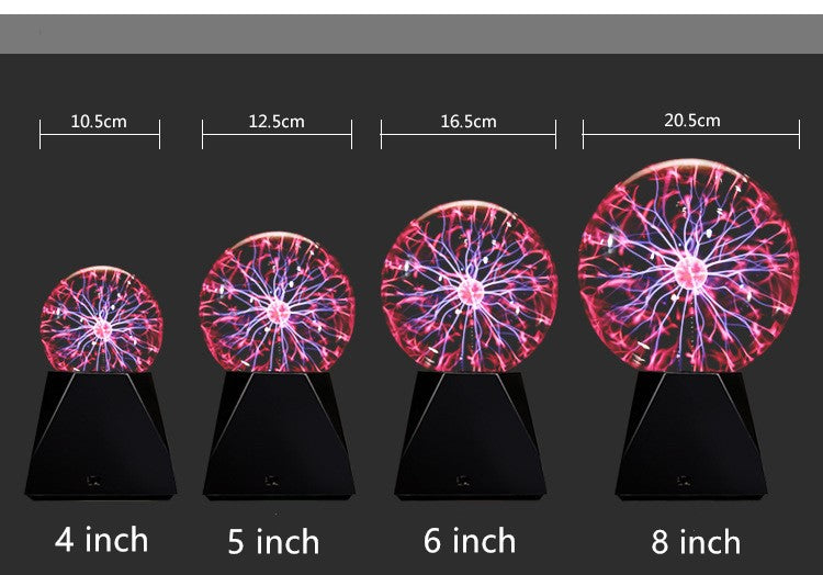 Bola de plasma, Bola de relámpago, luz mágica electrónica, Bola de inducción electrostática