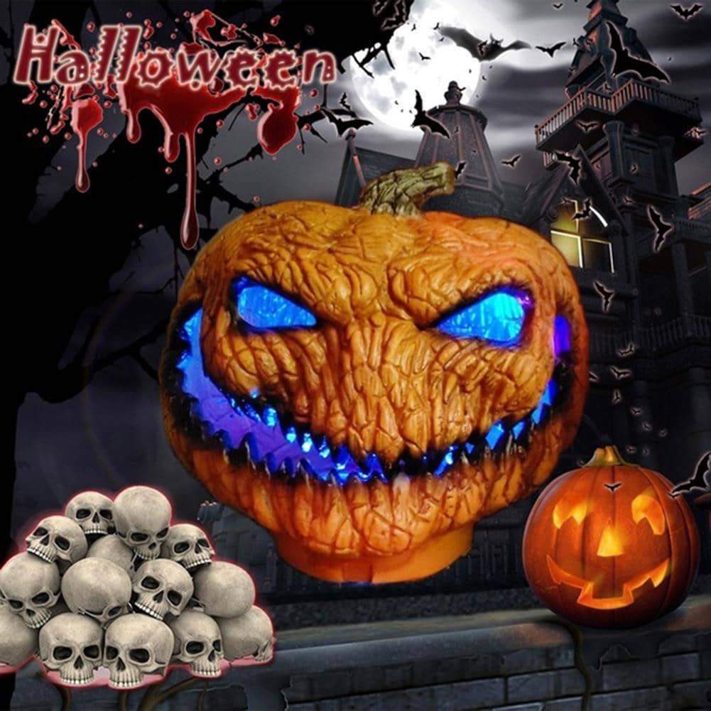 Nuevas luces de calabaza de Halloween, divertida decoración de calabaza fantasma