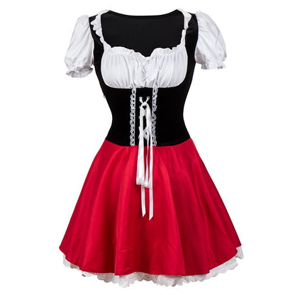 Disfraz de Caperucita Roja para fiesta de Halloween, uniforme de juego europeo y americano, talla 9