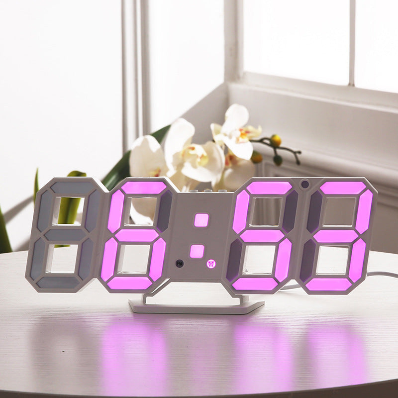 Horloge numérique murale LED 3D