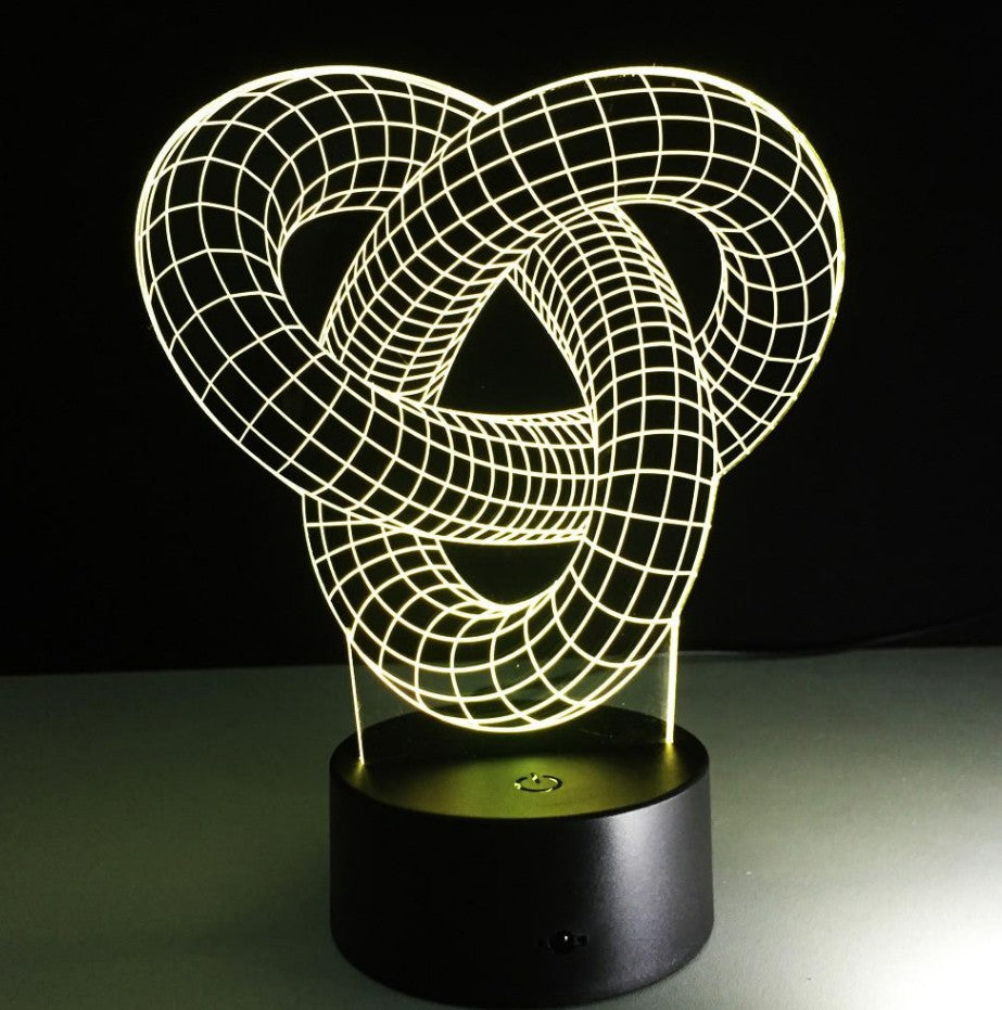 Knot 2 - Hologramme de lampe LED à illusion d'optique 3D