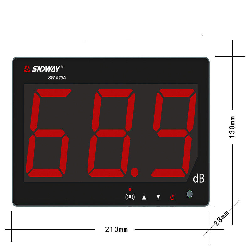 Wall-mounted noise decibel meter