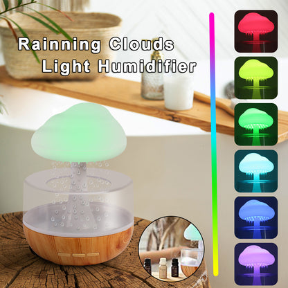 Humidificateur de nuage de pluie avec veilleuse aromathérapie diffuseur d'huile essentielle Micro humidificateur humeur relaxante son de goutte d'eau pour la maison