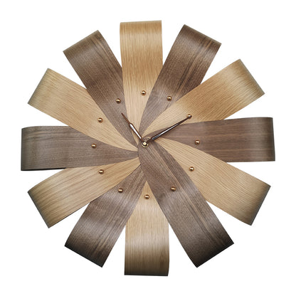 Time To Turn The Clock Decorative Painting Solid Wood Veneer Petals