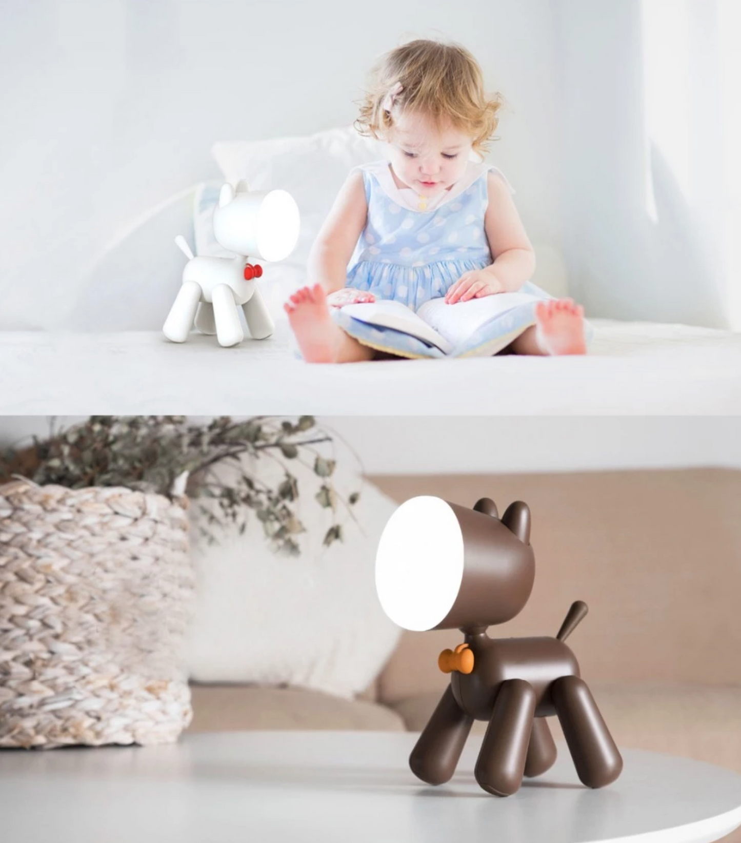 Variety Puppy LED Eye Protection Desk lamp Student Reading lamp Brightness Adjustable Creative Aartoon USB Night Light