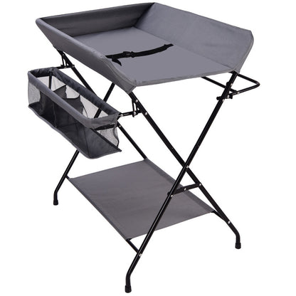 Foldable portable baby diaper table