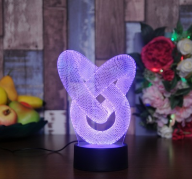 New and strange 3D night light touch colorful creative gift LED bedside table lamp