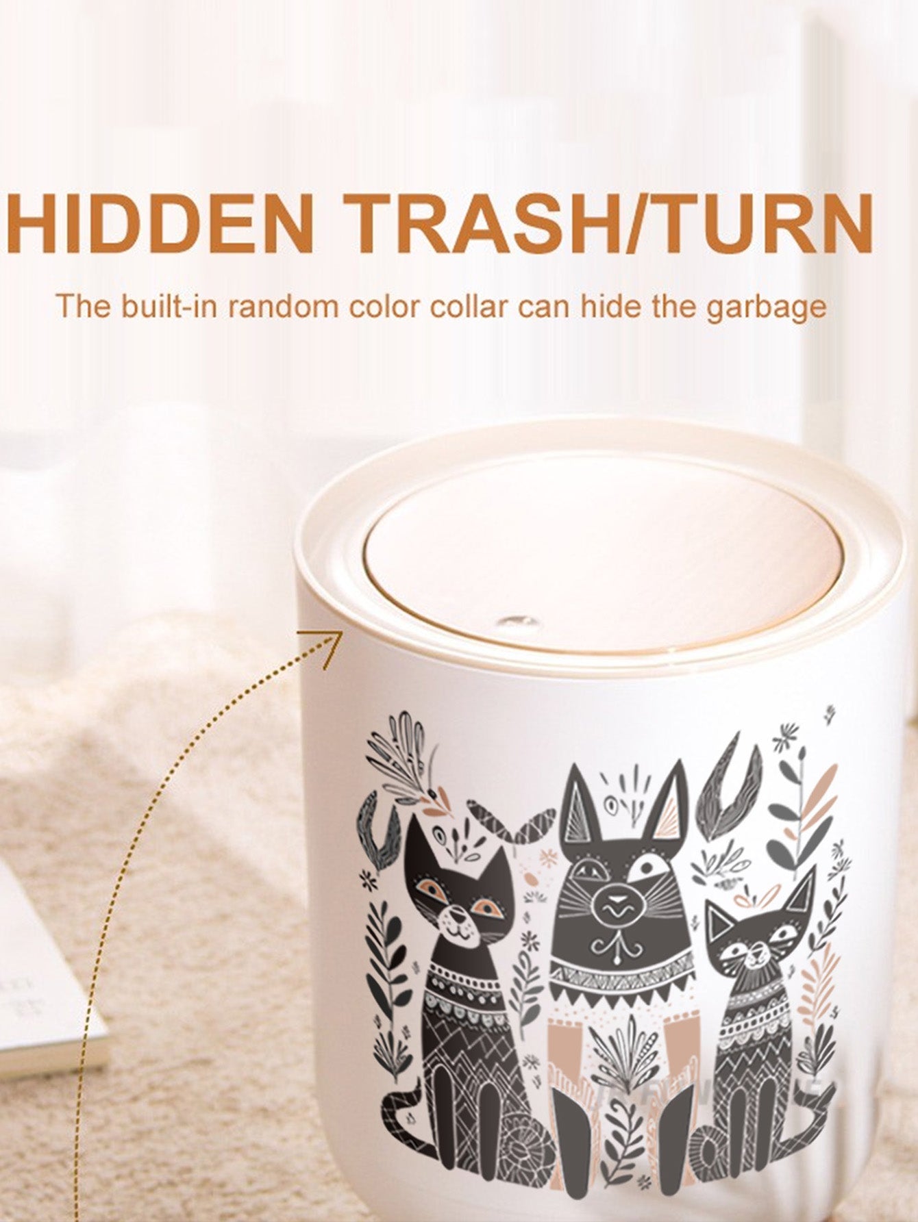 7 L Trash Bin Home Office Rubbish Can Dust Bin Large Lid Lock With Button Large Mouth Design Garbage Basket With Press Lid Dustbin For Room Kitchen