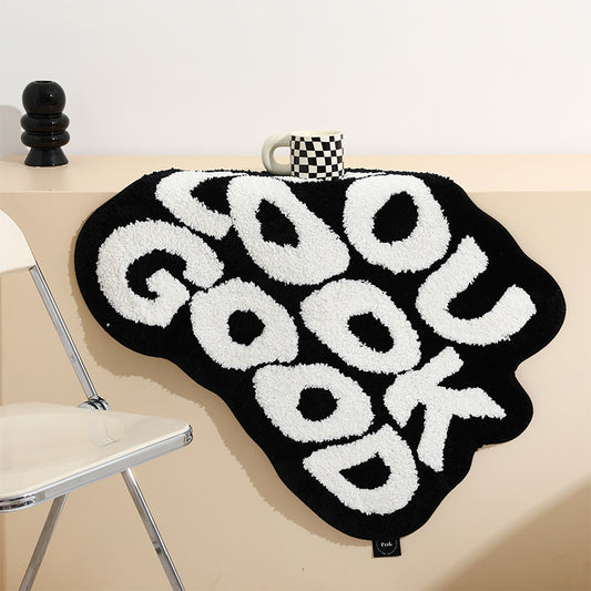 Letter Flocking Simple Home Decoration Interior Carpet