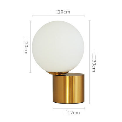 Simple Room Bedroom Decoration Glass Ball Table Lamp