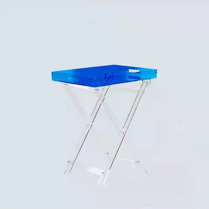 Mesa pequeña plegable de acrílico transparente