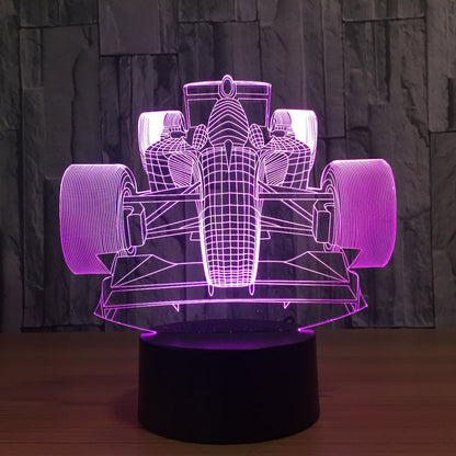 Luz 3D creativa colorida carga táctil LED luz visual regalo atmósfera lámpara de mesa carreras