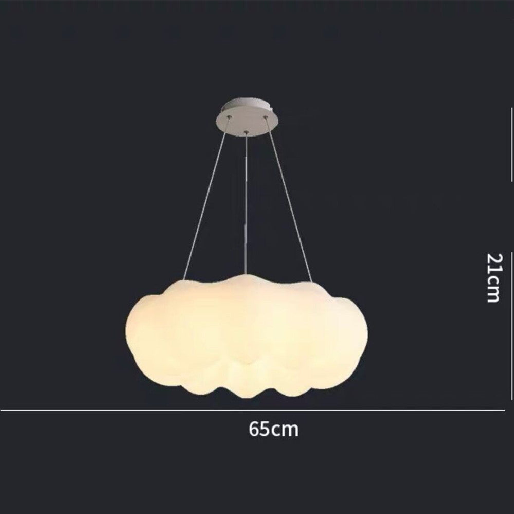 Lustre nordique moderne et simple en forme de petit nuage pour chambre à coucher