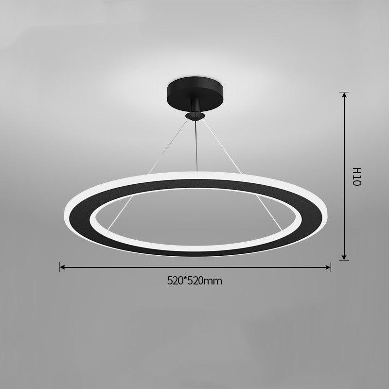 Lámpara de estudio de dormitorio circular moderna simple