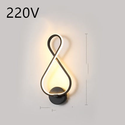 Lampe murale led nordique minimaliste, lampe de chevet pour chambre à coucher