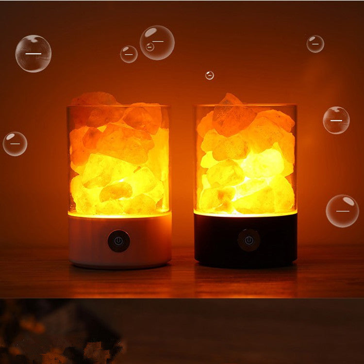 Petite lampe à sel en cristal romantique endormie